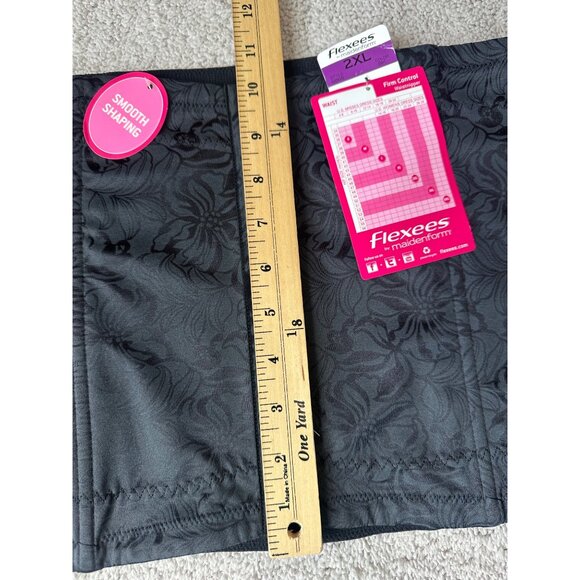 Maidenform Waist Shaper Size 2XL Patterned Black Firm Control Waist Snipper New - Picture 10 of 13